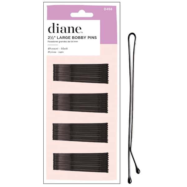 Diane Ganchos Sandinos Jumbo Negros 2.5"; 40 Unidades