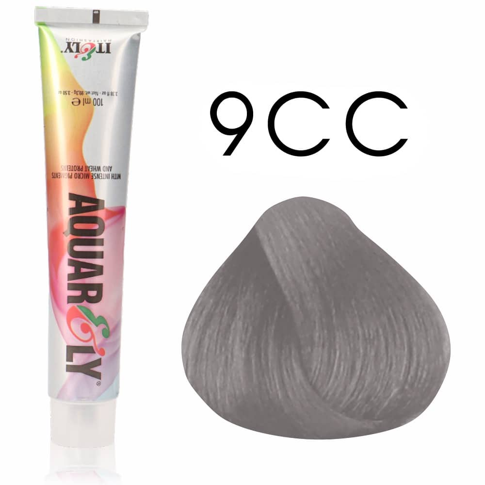 Itely Aquarely Tinte Color 9CC 100ml Rubio Clarisimo Cenizo Intenso