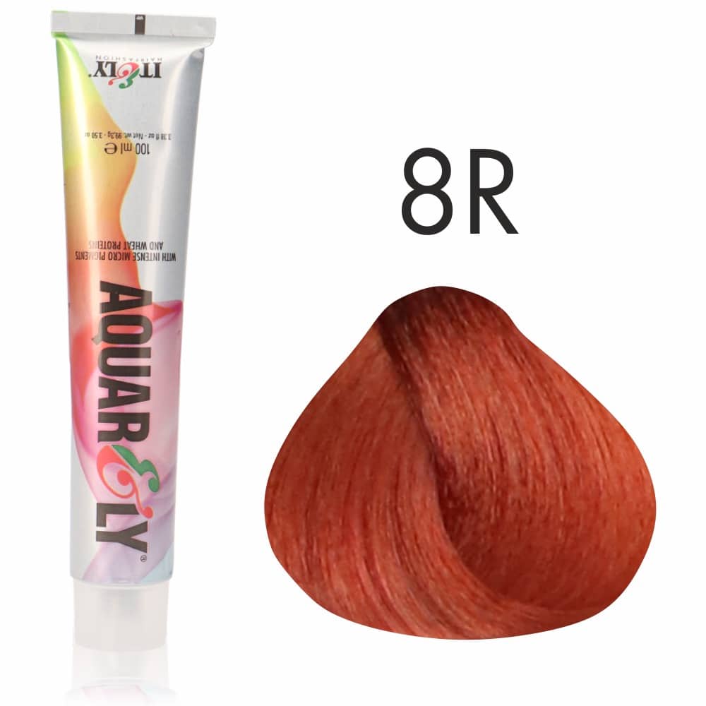 Itely Aquarely Tinte Color 8R 100ml Rubio Claro Cobre (8.4)
