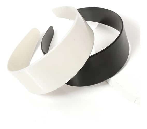 Diadema Gruesa de Plastico Negra o Blanca Unidad*