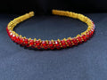 Diadema Dorada con Mostacillas