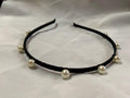 Diadema Negra con Perlas