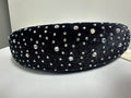 Diadema Negra de Pana con Brillantes