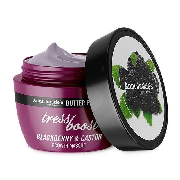Aunt Jackies Tress Boost Moras y Ricino 8 Onzas- Crecimiento para Cabello
