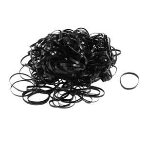 Hules Negros para Peinados 300 Unidades