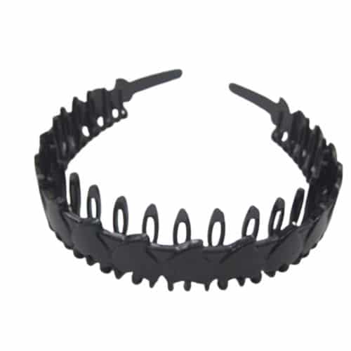 Diadema en Zig Zag Blanca o Negra Unidad