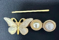 Gancho de Mariposa y Perla y Sandino dorado