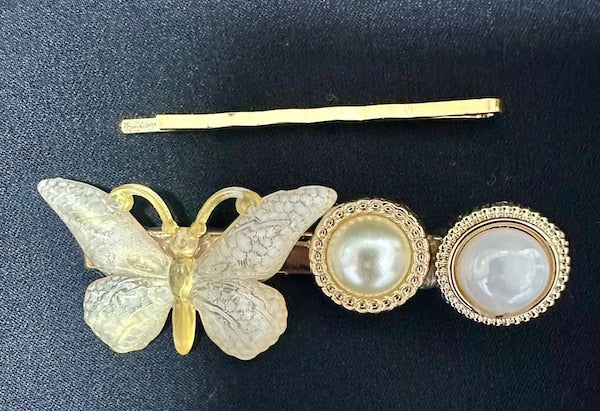 Gancho de Mariposa y Perla y Sandino dorado