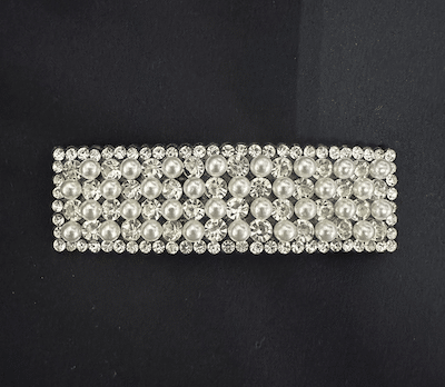Gancho Snap Clip Negro con Brillantes 8cms