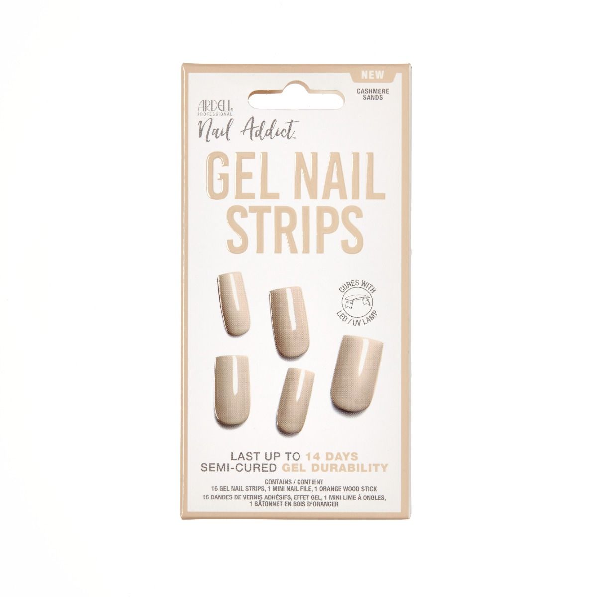 Ardell Nail Addict Strips Esmalte en Gel Cashmire Sand 16 Tiras