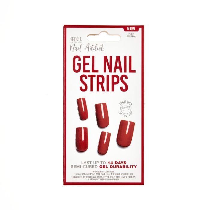 Ardell Nail Addict Strips Esmalte en Gel Pure Paprika 16 Tiras