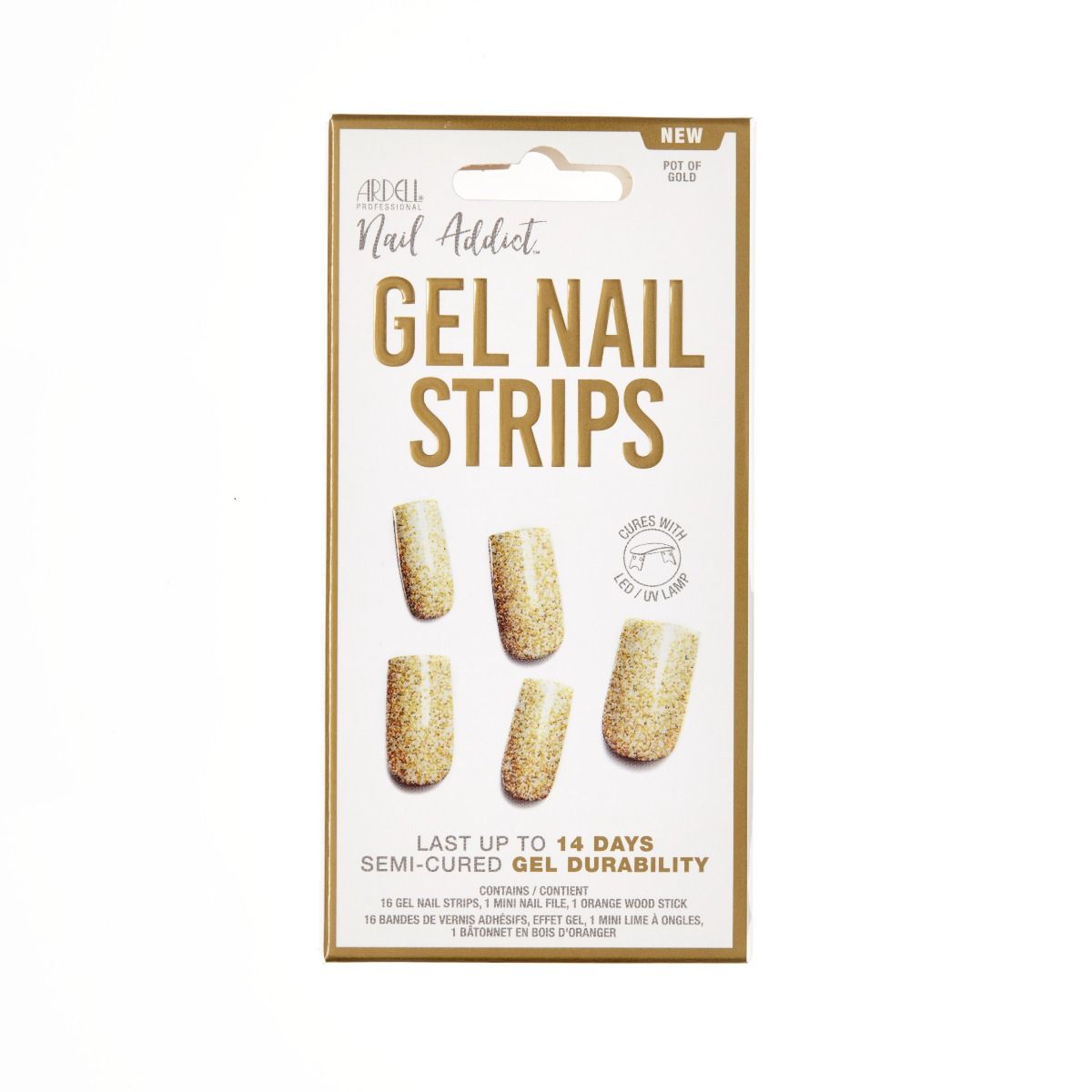 Ardell Nail Addict Strips Esmalte en Gel Pot of Gold 16 Tiras