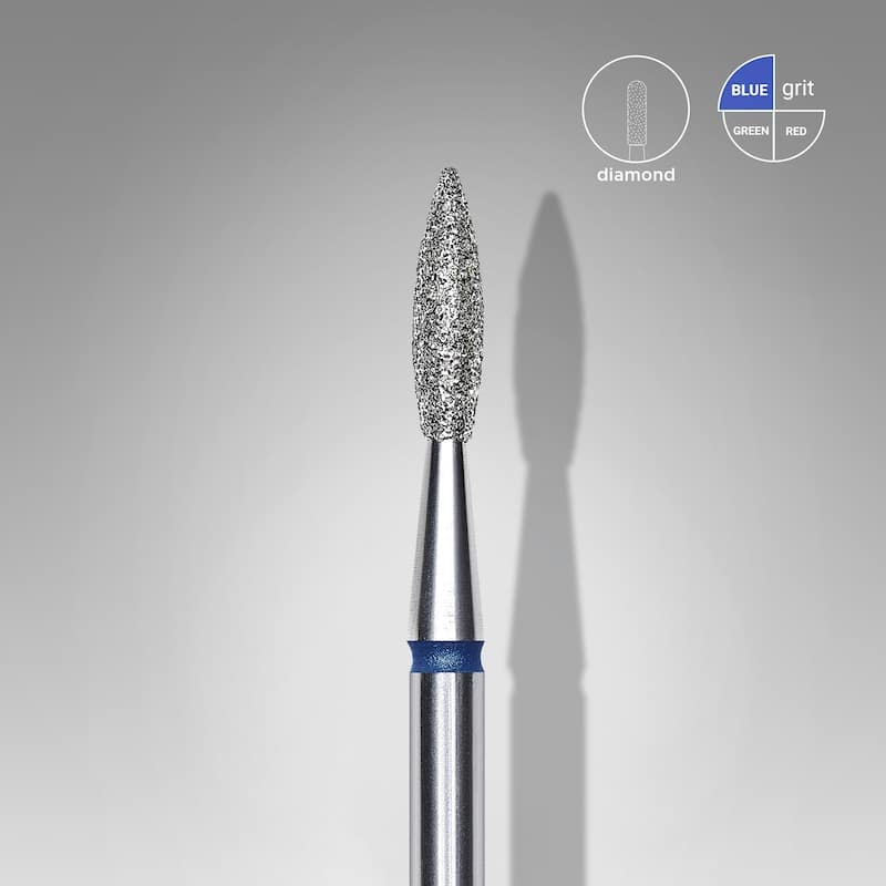 Staleks Expert Punta de Diamante Flama Afilada 2.1mm/8mm Blue