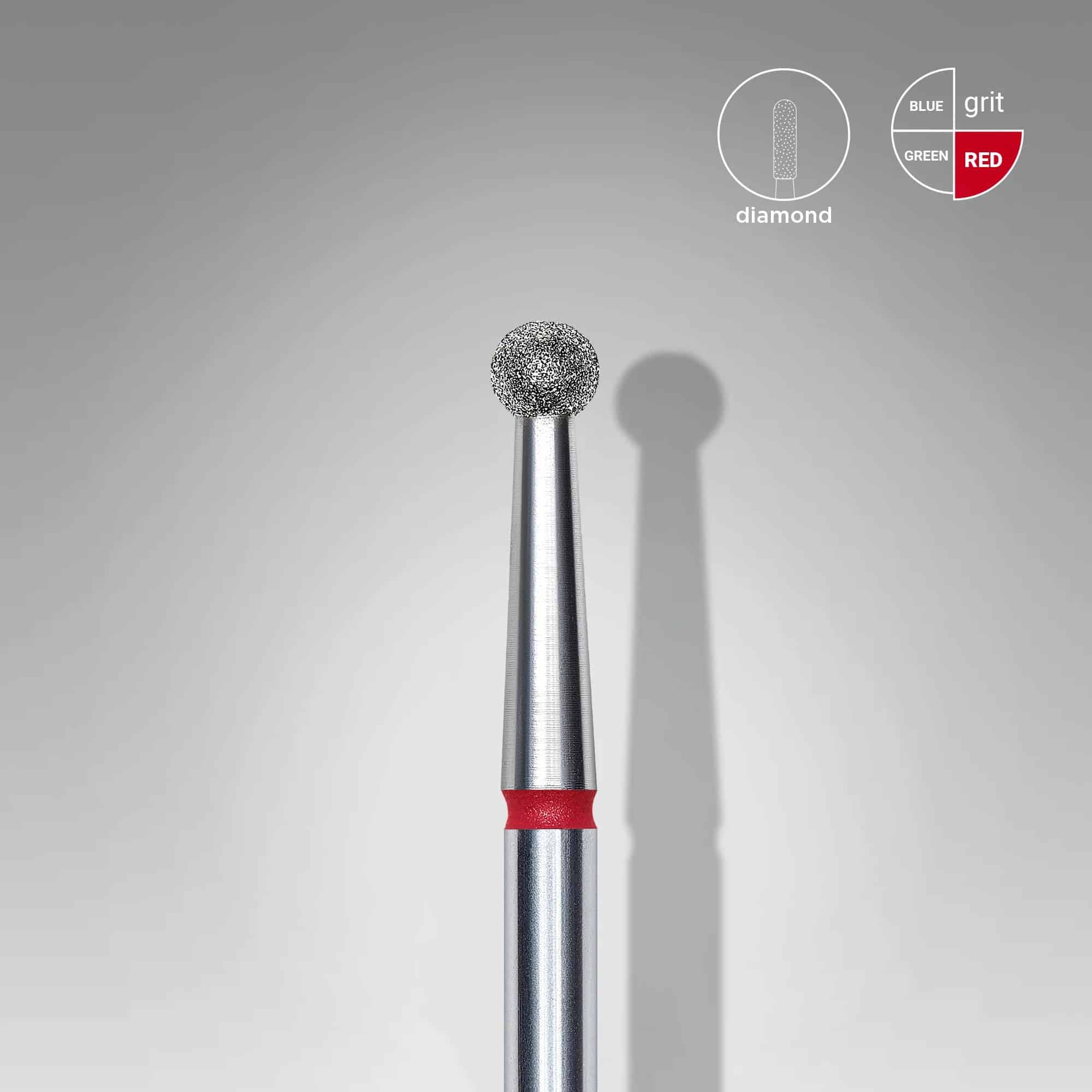 Staleks Punta de Diamante Rojo Bola 2.7mm