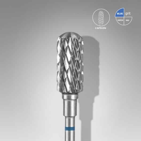 Staleks Expert Fresa de Metal Duro Cilindro Redondeado Azul