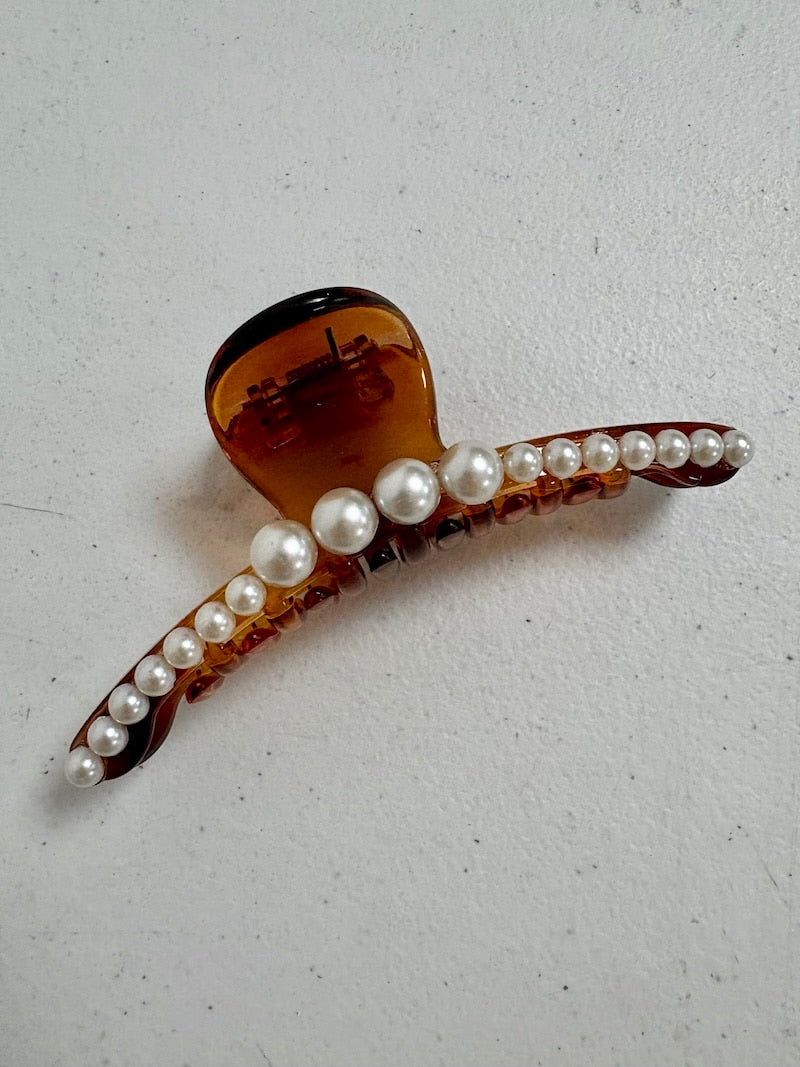 Clip para el Cabello con Perlas Unidad 11.5cms
