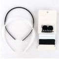 Set de 2 Diademas+ 2 Colas + 2 Mariposas Blanco y Negro
