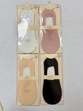 Calcetas No Show 1 Par Disponible en Negro, Rosa, Blanco o Beige