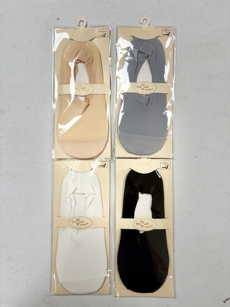 Calcetas No Show 1 Par Disponibles en Blanco, Negro, Beige o Gris