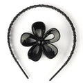Mariposa de Flor y Diadema con Flores a Juego color Negro
