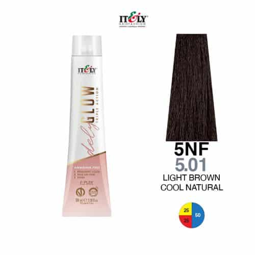 Itely DelyGlow Tinte Sin Amonia 5NF 100ml Casta&ntilde;o Claro Natural Frio (5.01)