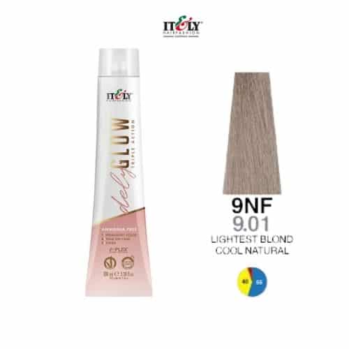 Itely DelyGlow Tinte sin Amonia 9NF 100ml Rubio Super Claro Natural Frio (9.01)