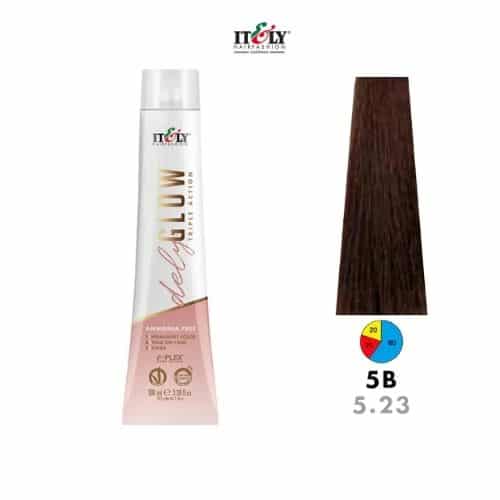 Itely DelyGlow Tinte Sin Amonia 5B 100ml Casta&ntilde;o Claro Beige (5.23)