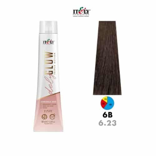 Itely DelyGlow Tinte Sin Amonia 6B 100ml Rubio Obscuro Beige (6.23)