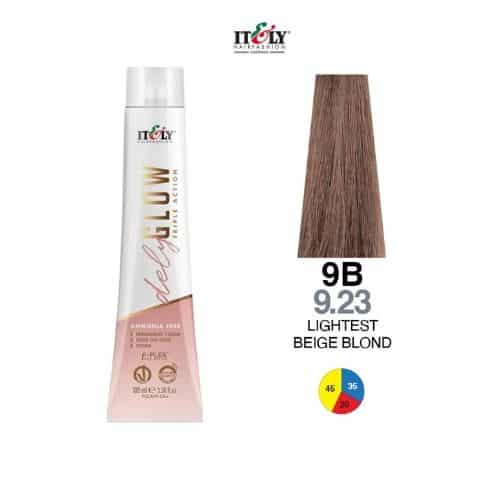 Itely DelyGlow Tinte Sin Amonia 9B 100ml Rubio Clarisimo Beige (9.23)