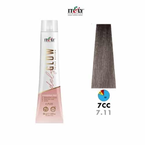 Itely Delyglow Tinte sin Amonia 7CC Rubio Cenizo Intenso 100ml (7.11)