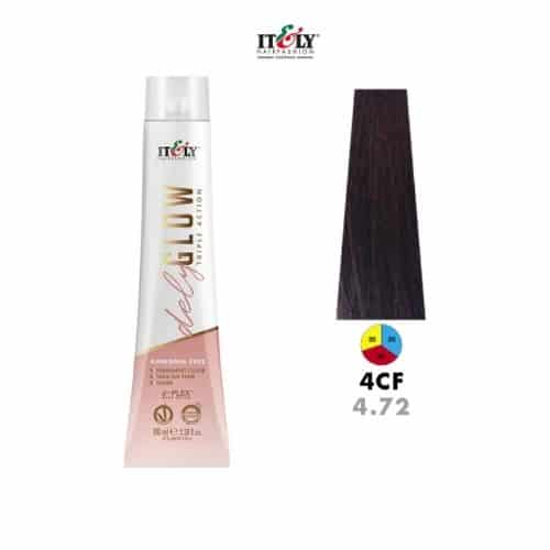 Itely DelyGlow Tinte Sin Amonia 4CF 100ml Casta&ntilde;o Marron Mate (4.72)