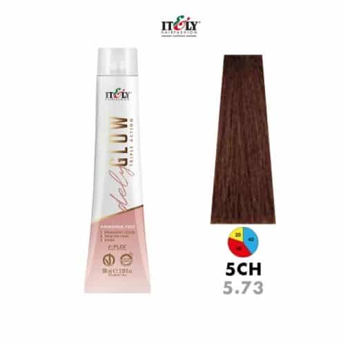 Itely DelyGlow Tinte Sin Amonia 5CH 100ml Casta&ntilde;o Claro Chocolate (5.73)