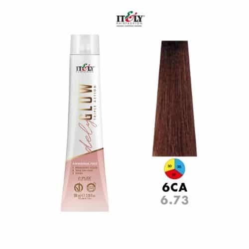 Itely DelyGlow Tinte Sin Amonia 6CA 100ml Rubio Obscuro Caramelo (6.73)
