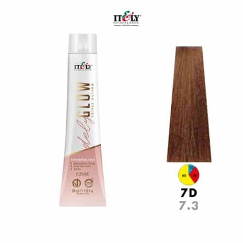 Itely DelyGlow  Tinte Sin Amonia 7D 100ml Rubio Dorado (7.3)