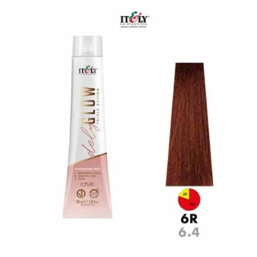 Itely DelyGlow Tinte Sin Amonia 6R 100ml Rubio Obscuro Cobre (6.4)