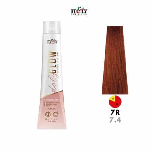 Itely DelyGlow Tinte sin Amonia 7R 100ml Rubio Cobre (7.4)