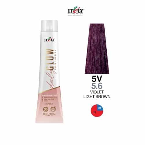 Itely DelyGlow Tinte Sin Amonia 5V 100ml Casta&ntilde;o Claro Violeta (5.6)