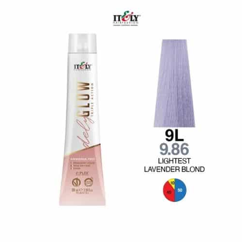 Itely DelyGlow Tinte sin Amonia 9L 100ml Rubio Clarisimo Lavanda (9.86)