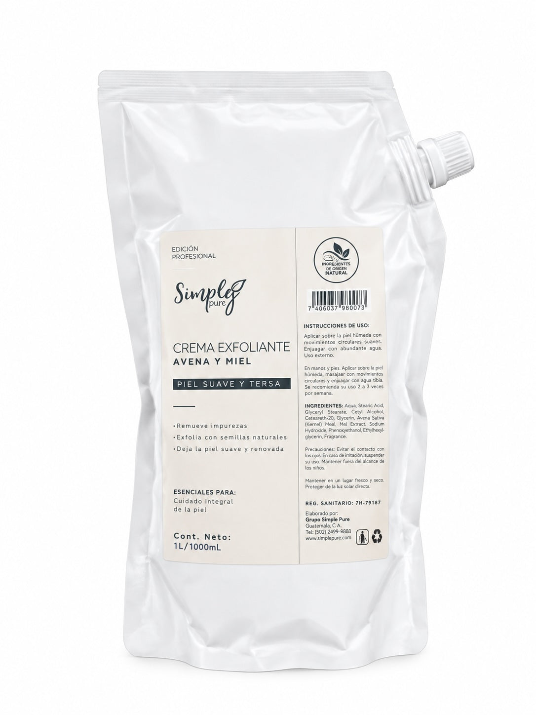 Simply Exfoliante de Avena 1000ml