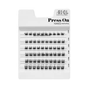 Ardell Extensiones de Pesta&ntilde;as Press On- Pesta&ntilde;as Pre-Pegadas y Pre-Mapeadas 60 Clusters Naked Natural Negras