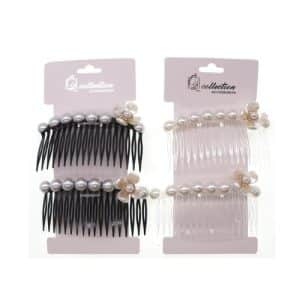 Peinetas para Cabello 2 Unidades, Disponible Blanco o Negro