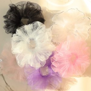 Scrunchies de Tul Unidad, Varios colore Disponibles