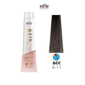 Itely DelyGlow Tinte Sin Amonia 6CC 100ml Rubio Obscuro Ceniza Intenso (6.11)