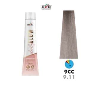 Itely DelyGlow Tinte sin Amonia 9CC 100ml Rubio Clarisimo Ceniza Intenso (9.11)