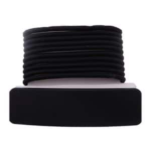 Cola Elastica Forrada Color Negro 10 Unidades y Gancho